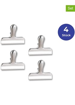 Wenko Klamry zamykające (4 szt.) w kolorze srebrnym - 6,3 x 7,6 cm ze sklepu Limango Polska w kategorii Akcesoria kuchenne - zdjęcie 188318768