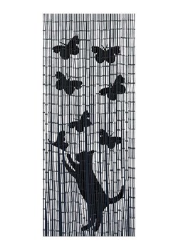 Wenko Kurtyna drzwiowa "Cat and butterfly" w kolorze biało-czarnym - dł. 200 x 90 cm ze sklepu Limango Polska w kategorii Tekstylia - zdjęcie 188319086