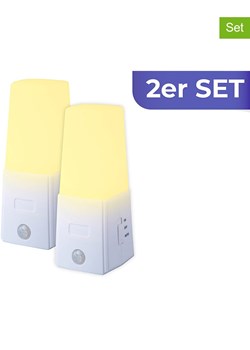 Wenko Lampki nocne LED (2 szt.) w kolorze białym - wys. 12,5 cm ze sklepu Limango Polska w kategorii Oświetlenie - zdjęcie 188319239
