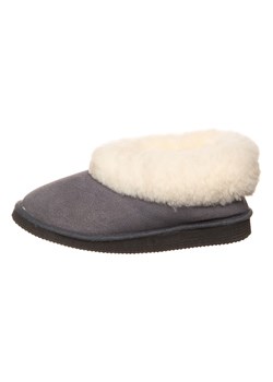 kitz pichler Skórzane bambosze "Gisi" w kolorze szarym ze sklepu Limango Polska w kategorii Kapcie dziecięce - zdjęcie 188320195