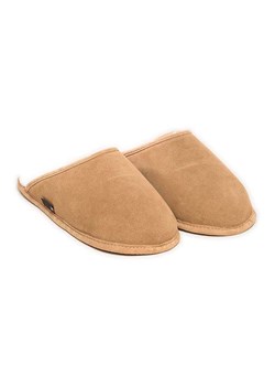 kitz pichler Skórzane kapcie "Maha" w kolorze jasnobrązowym ze sklepu Limango Polska w kategorii Kapcie damskie - zdjęcie 188320206