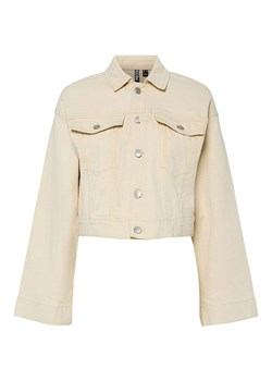 Pieces Kurtka dżinsowa "Vala" w kolorze beżowym ze sklepu Limango Polska w kategorii Kurtki damskie - zdjęcie 188322006