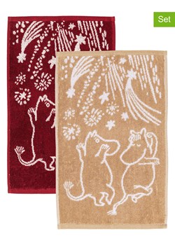 Moomin Ręczniki (2 szt.) w kolorze czerwono-beżowym dla gości - 50 x 30 cm ze sklepu Limango Polska w kategorii Ręczniki - zdjęcie 188323697