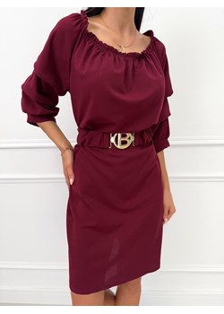 Bordowa Sukienka Hiszpanka ze sklepu ModnaKiecka.pl w kategorii Sukienki - zdjęcie 188326457