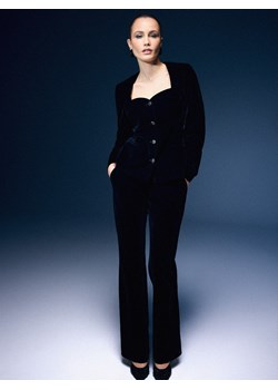 Mohito - Welurowe spodnie - czarny ze sklepu Mohito w kategorii Spodnie damskie - zdjęcie 188326505