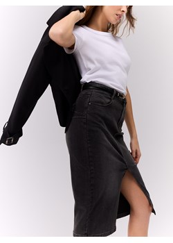 Mohito - Jeansowa spódnica midi - czarny ze sklepu Mohito w kategorii Spódnice - zdjęcie 188326517