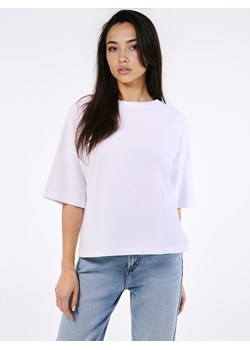 Mohito - Bawełniany t-shirt - biały ze sklepu Mohito w kategorii Bluzki damskie - zdjęcie 188326587