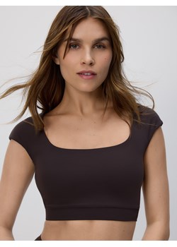 Reserved - Krótki top - ciemnobrązowy ze sklepu Reserved w kategorii Bluzki damskie - zdjęcie 188326725