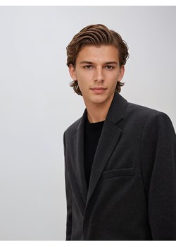 Reserved - Płaszcz z domieszką wiskozy - ciemnoszary ze sklepu Reserved w kategorii Płaszcze męskie - zdjęcie 188326838