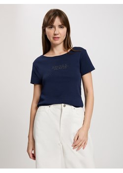 Cross Jeans Koszulka w kolorze granatowym ze sklepu Limango Polska w kategorii Bluzki damskie - zdjęcie 188327015