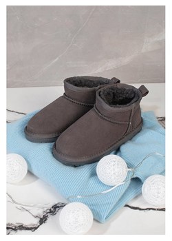 Gooce Skórzane botki zimowe "Mindiki" w kolorze szarym ze sklepu Limango Polska w kategorii Buty zimowe dziecięce - zdjęcie 188327087