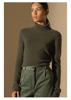 Perfect Cashmere Kaszmirowy golf w kolorze khaki ze sklepu Limango Polska w kategorii Swetry damskie - zdjęcie 188327428