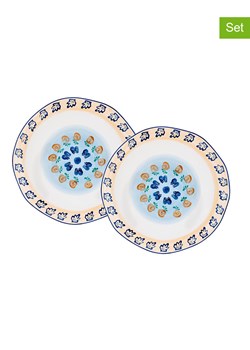 Björn Talerze (2 szt.) w kolorze biało-niebiesko-pomarańczowym - Ø 30 cm ze sklepu Limango Polska w kategorii Naczynia - zdjęcie 188327479