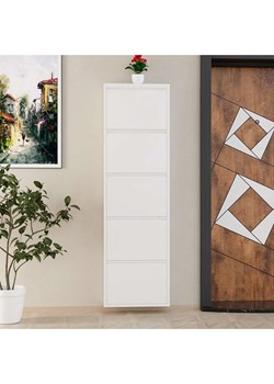 Scandinavia Concept Szafka w kolorze białym na buty - 50 x 169 x 15 cm ze sklepu Limango Polska w kategorii Szafy - zdjęcie 188327816