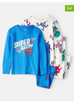 carter's Piżamy (2 szt.) w kolorze biało-niebieskim ze wzorem ze sklepu Limango Polska w kategorii Piżamy dziecięce - zdjęcie 188328167