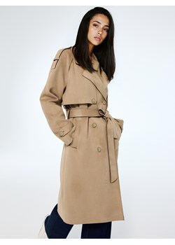 Mohito - Dwurzędowy trencz oversize - beżowy ze sklepu Mohito w kategorii Płaszcze damskie - zdjęcie 188328318