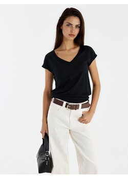 Mohito - T-shirt z krótkim rękawem - czarny ze sklepu Mohito w kategorii Bluzki damskie - zdjęcie 188328658