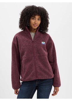 american vintage Damska kurtka polarowa - Hoktown Kobiety bordowy marmurkowy ze sklepu vangraaf w kategorii Kurtki damskie - zdjęcie 188328688