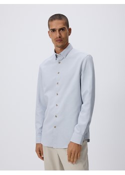 Reserved - Koszula regular fit z bawełną - jasnoszary ze sklepu Reserved w kategorii Koszule męskie - zdjęcie 188328829