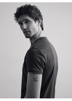 Reserved - T-shirt slim fit - ciemnoszary ze sklepu Reserved w kategorii T-shirty męskie - zdjęcie 188329088