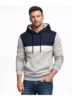 Bluza męska szara z kapturem Recea ze sklepu Recea.pl w kategorii Bluzy męskie - zdjęcie 188330696