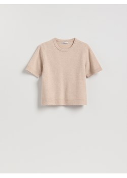 Reserved - Wełniany sweter - beżowy ze sklepu Reserved w kategorii Swetry damskie - zdjęcie 188330846