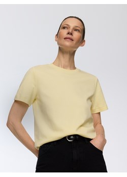 Reserved - T-shirt z bawełny merceryzowanej - żółty ze sklepu Reserved w kategorii Bluzki damskie - zdjęcie 188330857