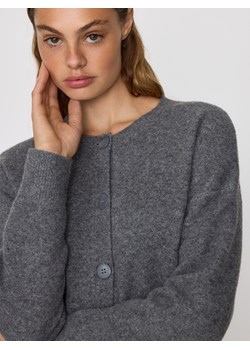 Reserved - Kardigan z obniżoną linią ramion - szary ze sklepu Reserved w kategorii Swetry damskie - zdjęcie 188330875