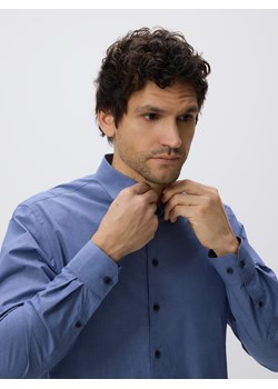 Reserved - Koszula regular z bawełny egipskiej - granatowy ze sklepu Reserved w kategorii Koszule męskie - zdjęcie 188331098