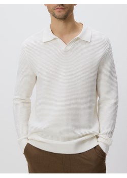 Reserved - Strukturalny sweter polo - biały ze sklepu Reserved w kategorii Swetry męskie - zdjęcie 188331255