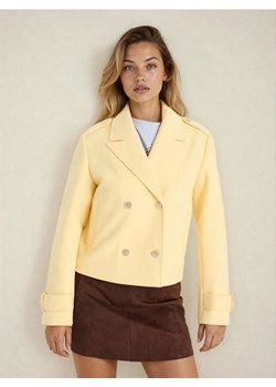 Sinsay - Dwurzędowa kurtka z klapami i pagonami - żółty ze sklepu Sinsay w kategorii Kurtki damskie - zdjęcie 188332329