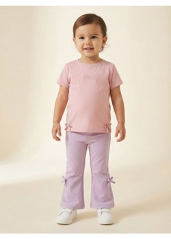 Sinsay - Bawełniana koszulka z haftowanym napisem - różowy ze sklepu Sinsay w kategorii Bluzki dziewczęce - zdjęcie 188332415