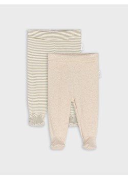 Sinsay - Antypoślizgowe śpiochy 2 pack - kremowy ze sklepu Sinsay w kategorii Spodnie i półśpiochy - zdjęcie 188332428