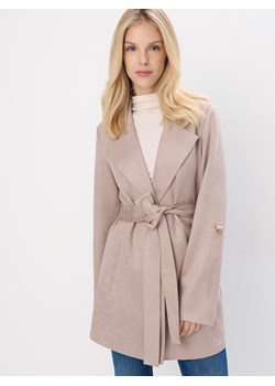 Mohito - Płaszcz z wiązaniem - beżowy ze sklepu Mohito w kategorii Płaszcze damskie - zdjęcie 188332837