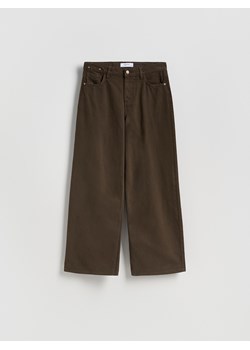 Reserved - Jeansy wide leg - brązowy ze sklepu Reserved w kategorii Jeansy damskie - zdjęcie 188332949