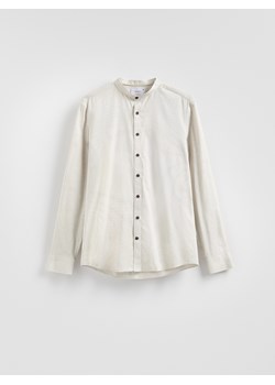 Reserved - Koszula slim fit ze stójką - beżowy ze sklepu Reserved w kategorii Koszule męskie - zdjęcie 188332958