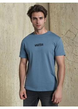 Sinsay - Bawełniana koszulka z napisem - szary ze sklepu Sinsay w kategorii T-shirty męskie - zdjęcie 188333715