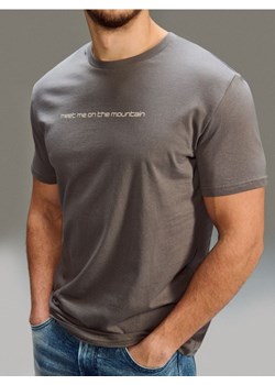 Sinsay - Bawełniana koszulka z napisem - szary ze sklepu Sinsay w kategorii T-shirty męskie - zdjęcie 188333716