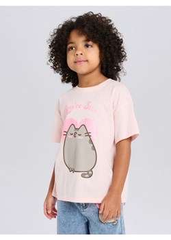 Sinsay - Bawełniana koszulka z nadrukiem Pusheen the Cat - różowy ze sklepu Sinsay w kategorii Bluzki dziewczęce - zdjęcie 188333718
