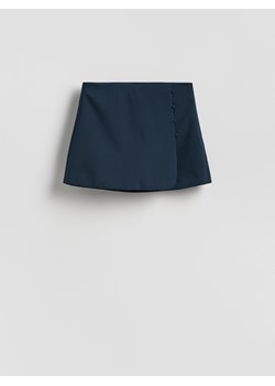 Reserved - Spódnico-szorty z dodatkiem wiskozy - granatowy ze sklepu Reserved w kategorii Szorty - zdjęcie 188334057