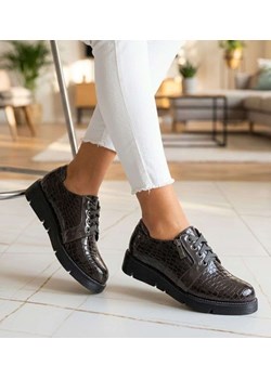 Sznurowane wiosenne półbuty dziewczęce /F5-2 14935 T039/ ze sklepu Pantofelek24.pl w kategorii Półbuty dziecięce - zdjęcie 188334327