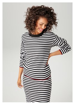 Aniston Sweter w kolorze czarno-białym ze sklepu Limango Polska w kategorii Swetry damskie - zdjęcie 188334458
