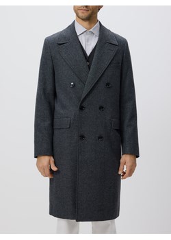 Reserved - Dwurzędowy płaszcz z dodatkiem wełny - szary ze sklepu Reserved w kategorii Płaszcze męskie - zdjęcie 188335249