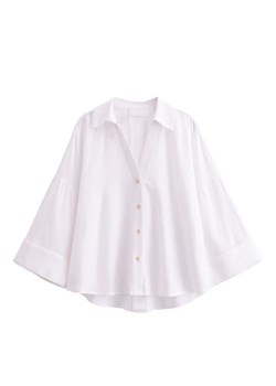 Damska luźna koszula - Biały XS ze sklepu Intimica.pl w kategorii Koszule damskie - zdjęcie 188335895