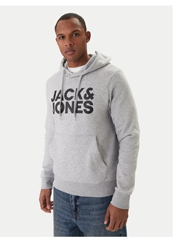 Jack & Jones Bluza Corp Logo 12152840 Szary Regular Fit ze sklepu MODIVO w kategorii Bluzy męskie - zdjęcie 188336099