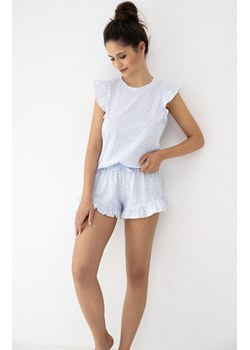 Sensis krótka bawełniana piżama damska Viviana, Kolor biało-niebieski, Rozmiar S, SENSIS ze sklepu Intymna w kategorii Piżamy damskie - zdjęcie 188336439