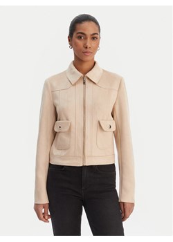 Morgan Kurtka z imitacji skóry 261-GELATO Beżowy Slim Fit ze sklepu MODIVO w kategorii Kurtki damskie - zdjęcie 188337227