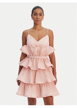 Fracomina Sukienka koktajlowa FQ26SD1007W83101 Beżowy Regular Fit ze sklepu MODIVO w kategorii Sukienki - zdjęcie 188337298