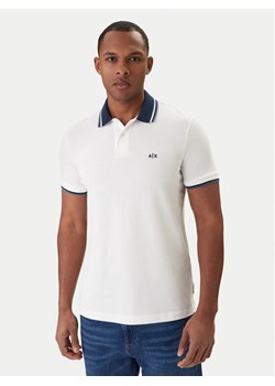 Armani Exchange Polo XM002350 AF10366 U0009 Biały Regular Fit ze sklepu MODIVO w kategorii T-shirty męskie - zdjęcie 188337306