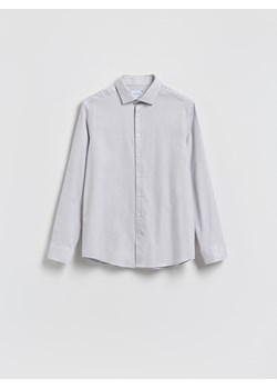 Reserved - Bawełniana koszula slim fit - jasnoszary ze sklepu Reserved w kategorii Koszule męskie - zdjęcie 188337967